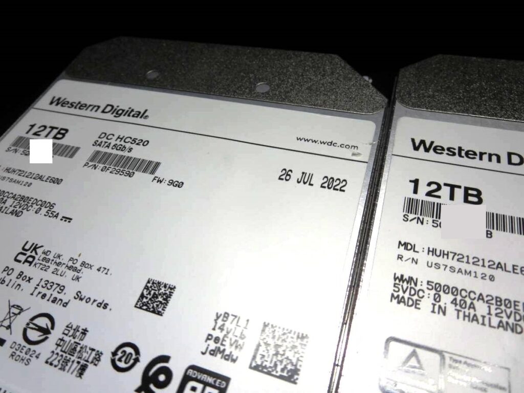 Western Digital HUH721212ALE600 12TBの基板障害によるデータ復旧