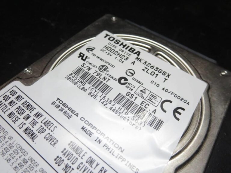 TOSHIBA MK3263GSX（通電しない・認識しない・動作音がしない）からのデータ復旧事例