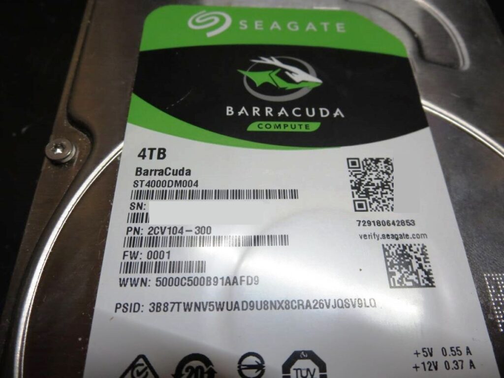 Seagate ST4000DM004の基板障害によるデータ復旧事例