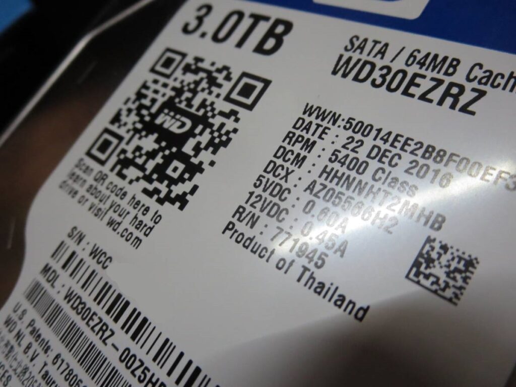 Western Digital WD30EZRZ 3TB ハードディスク