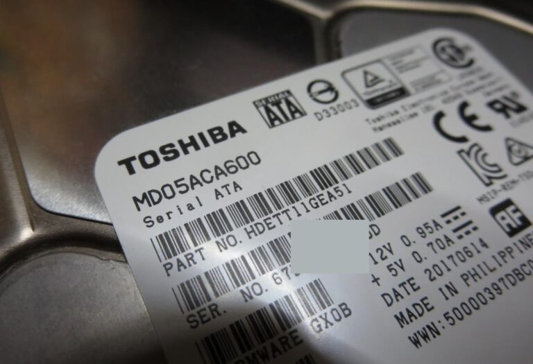 TOSHIBA MD05ACA600（通電しない・認識しない）からのデータ復旧事例