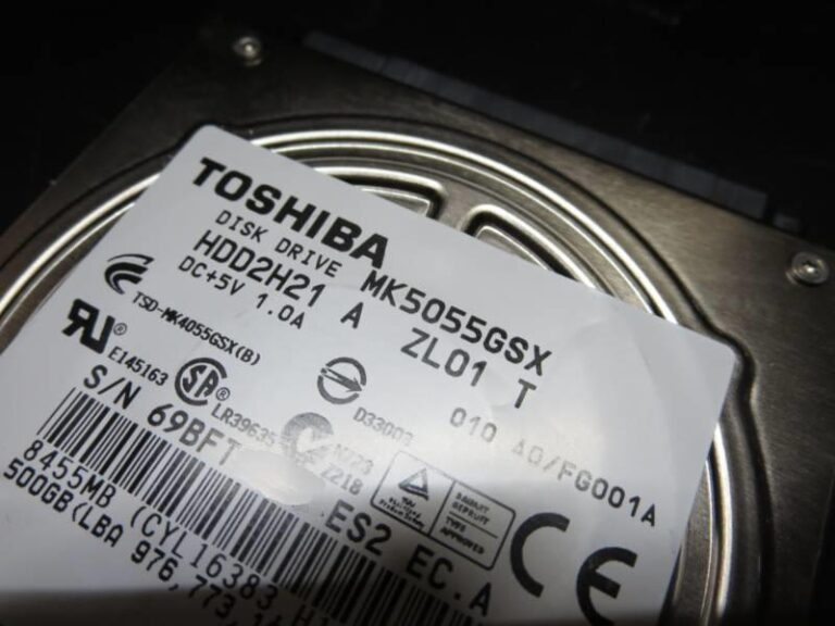 TOSHIBA MK5055GSX（認識しない、通電しない）の復旧